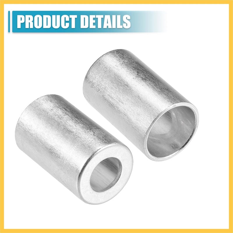 REPAIROCK 2pcs Car Aluminum Cylindrical Air Conditioner Pipe Joint Fitting Sleeve 12mm 19mm Hole Dia Auto Replacement Parts - Image 5